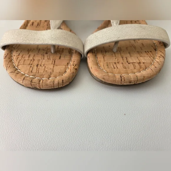 Donald J. Pliner Gold Shimmer Cork Wedge Sandals - Picture 7 of 13